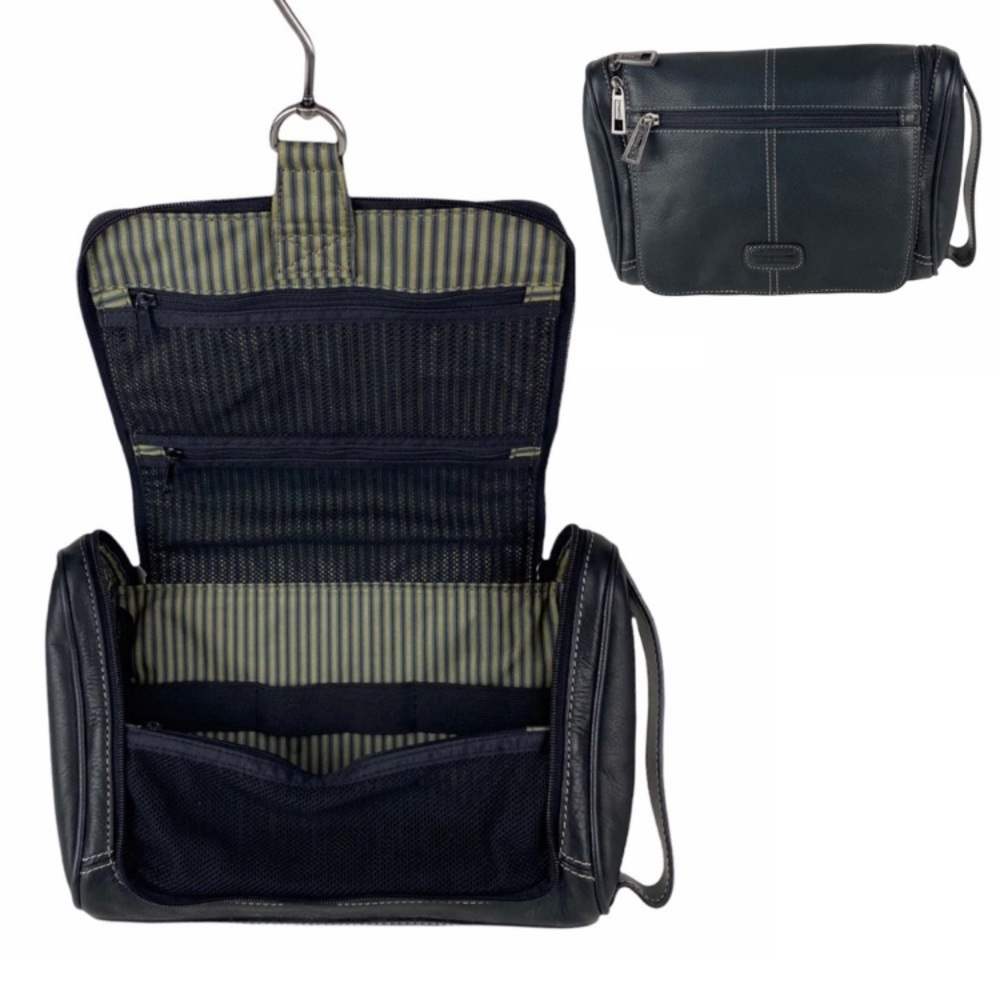 Fossil Toiletry Makeup Accessory Bag Travel Black